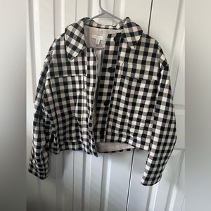 Gingham Black and Cream Jacket